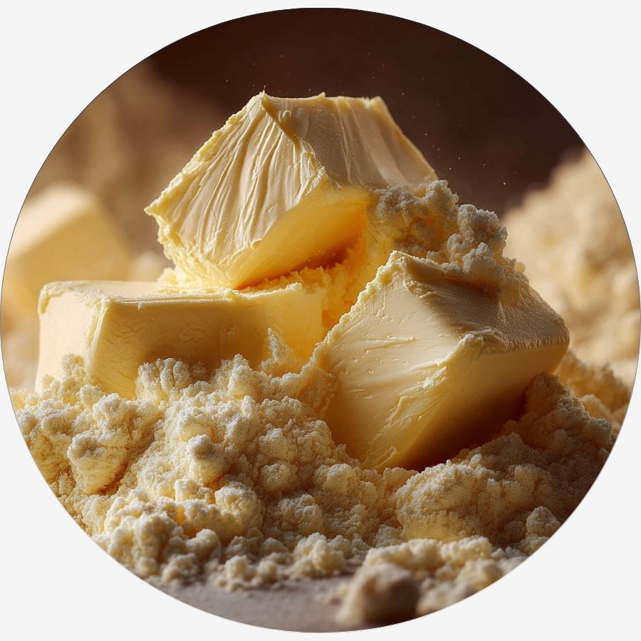 Biscuit Joyeux Anniversaire Le French Biscuit photographié avec ses ingrédients.