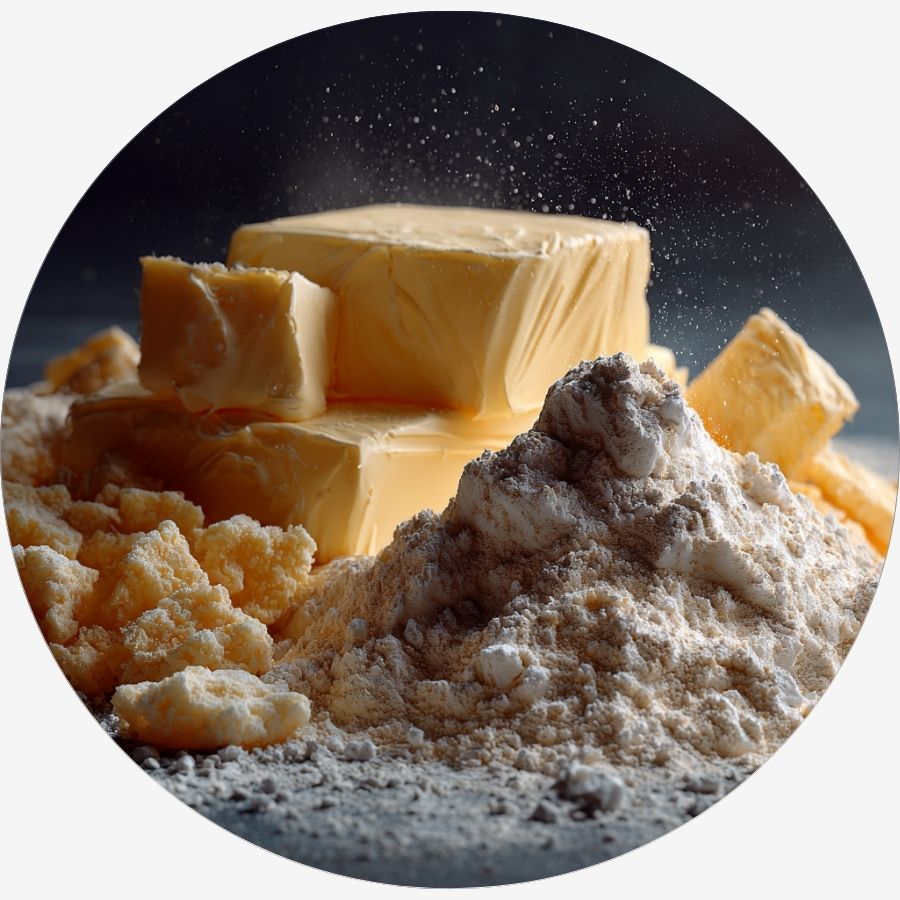 Biscuit Merci Le French Biscuit présenté avec ingrédients.