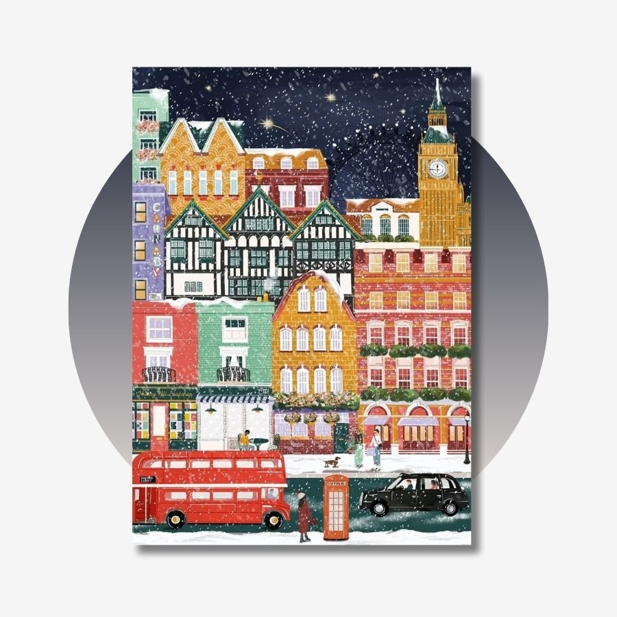Puzzle Londres à Noël – 1000 pièces - PIECES AND PEACE - ALTHEA